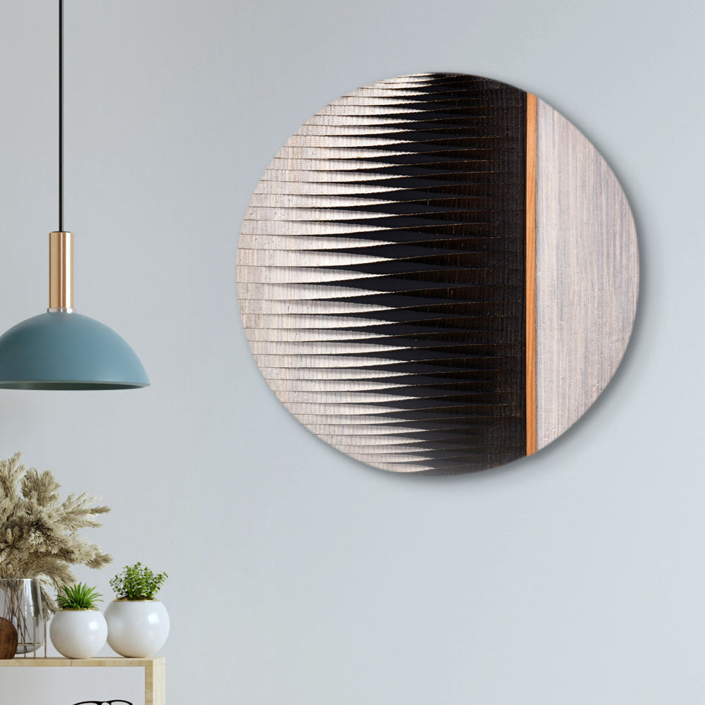 Circular Fluting Design Wall Decor (Grey)