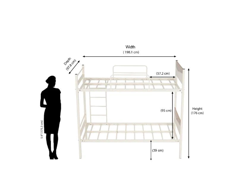 Nilkamal Urbenia Bunk Bed (White)