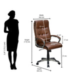 Veneto High Back Office Chair - Brown