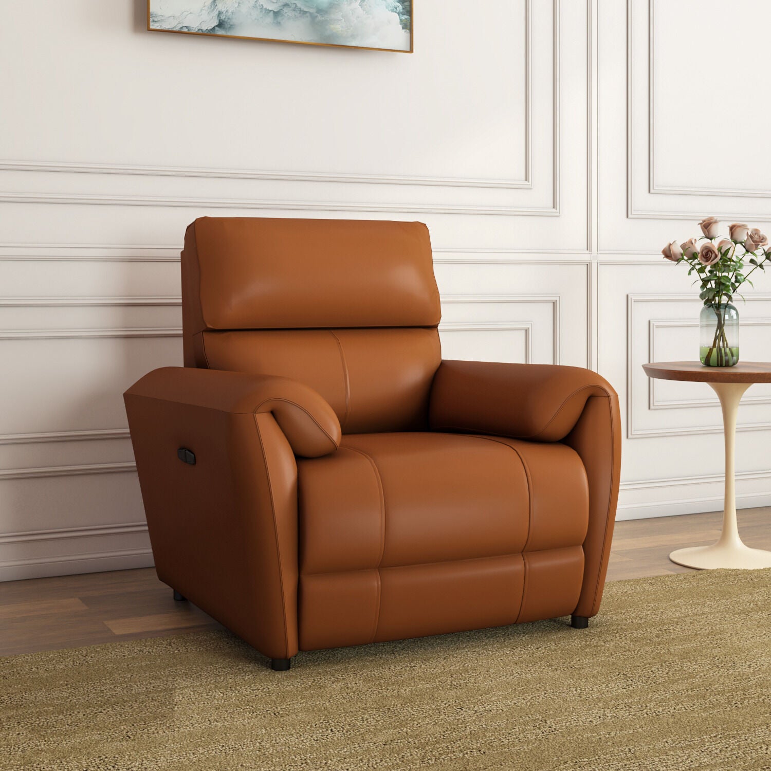 Wingston 1 Seater Electric Recliner (Tan)