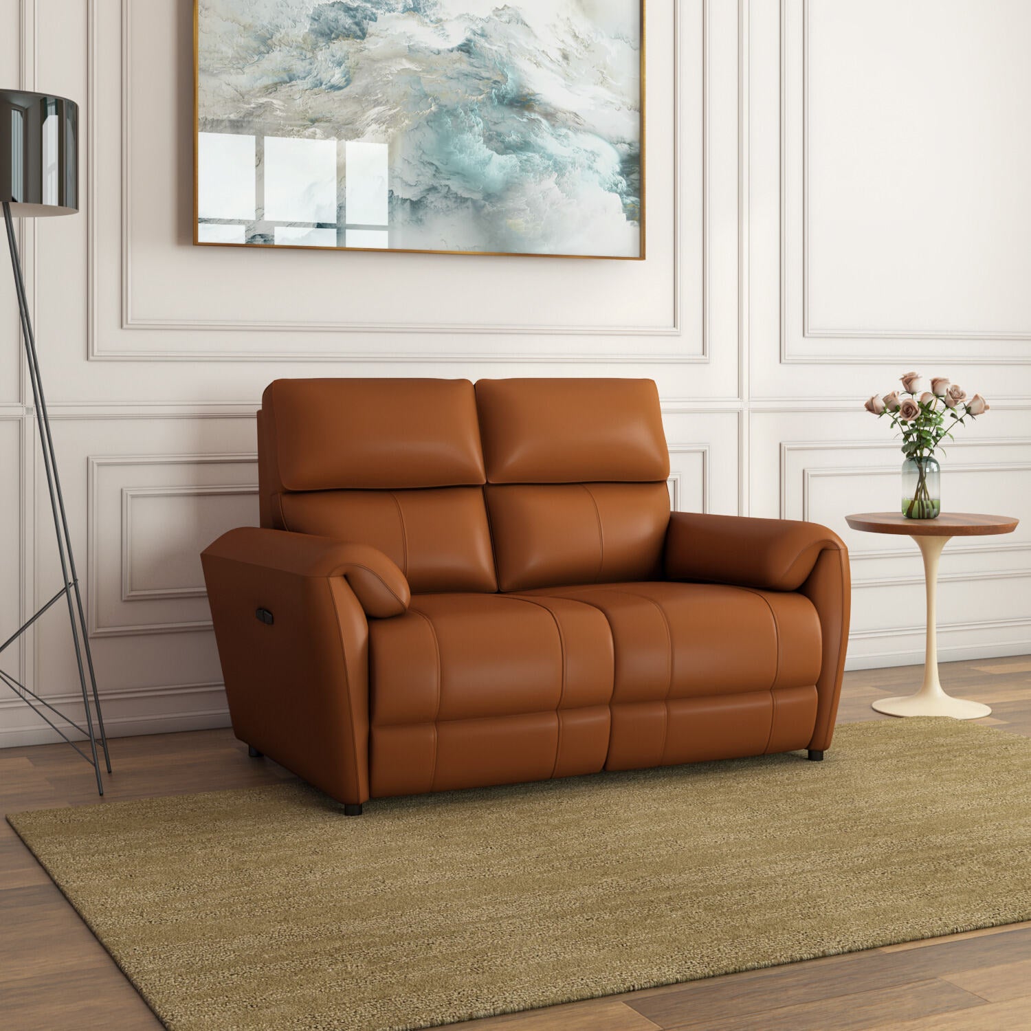 Wingston 2 Seater Electric Recliner (Tan)