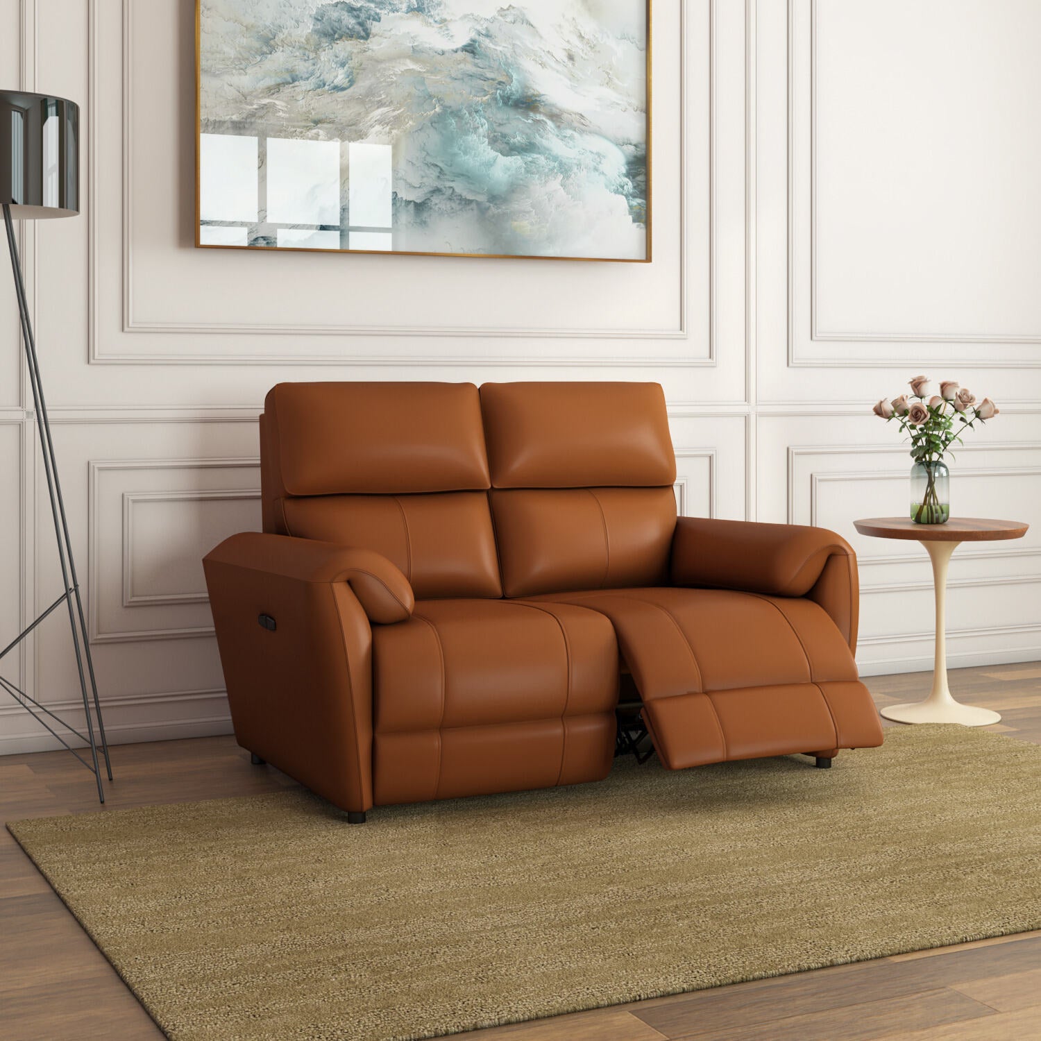 Wingston 2 Seater Electric Recliner (Tan)