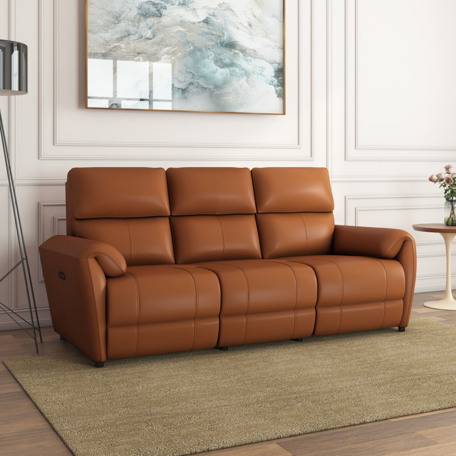 Wingston 3 Seater Electric Recliner (Tan)