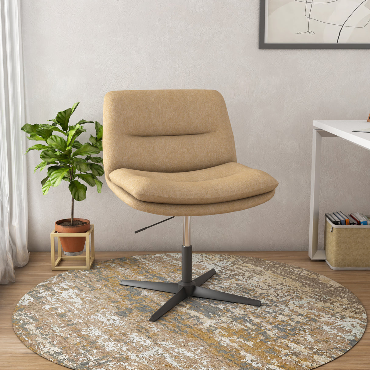 Xander Adjustable Height Swivel Chair (Beige)