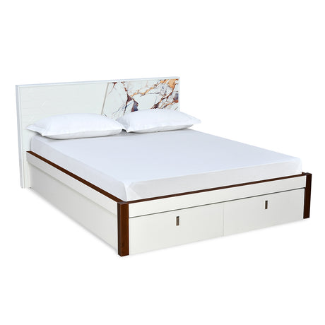 Galaxy Premier Bed with Hydraulic Storage (White)