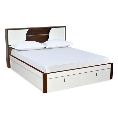 Malcom Premier Bed with Hydraulic Storage (White)