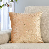 Nilkamal Sequin Dots 16 X 16 Cushion Cover Gold