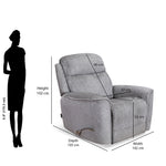 Favian 1 Seater Rocker Recliner Sofa (Grey)