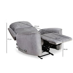 Favian 1 Seater Rocker Recliner Sofa (Grey)