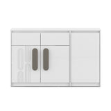 Agnes Engineered Wood Sideboard Cabinet (White)