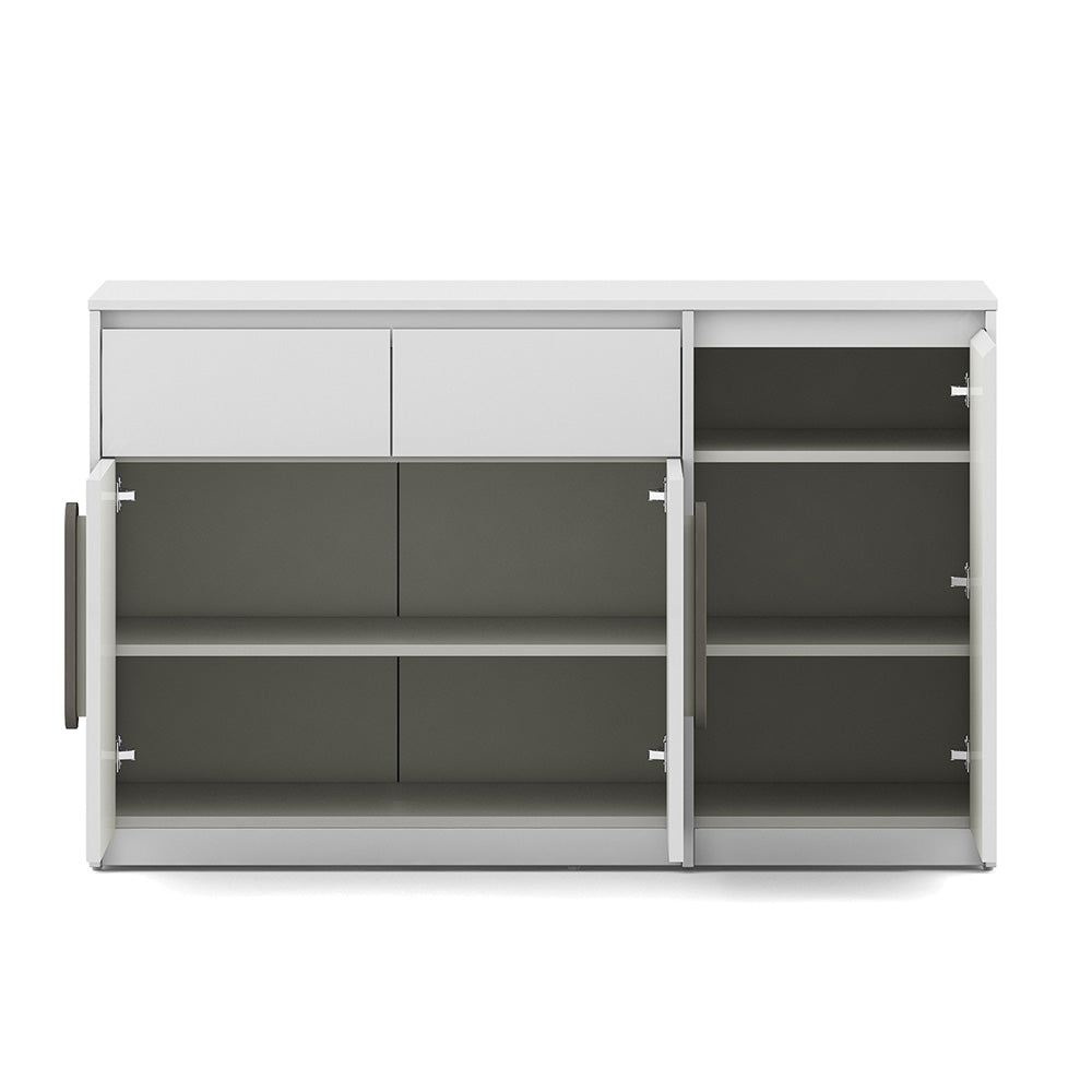 Agnes Engineered Wood Sideboard Cabinet (White)