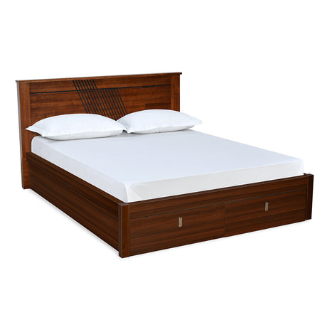 Electra Premier Bed with Hydraulic Storage (Walnut)