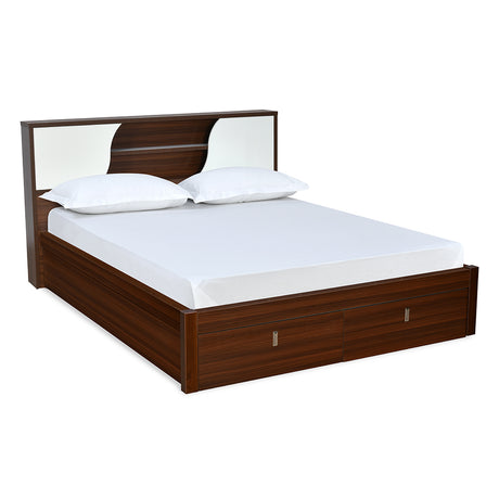 Malcom Premier Bed with Hydraulic Storage (Walnut)