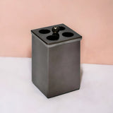 Hammered Metal Toothbrush Holder Smoke Black