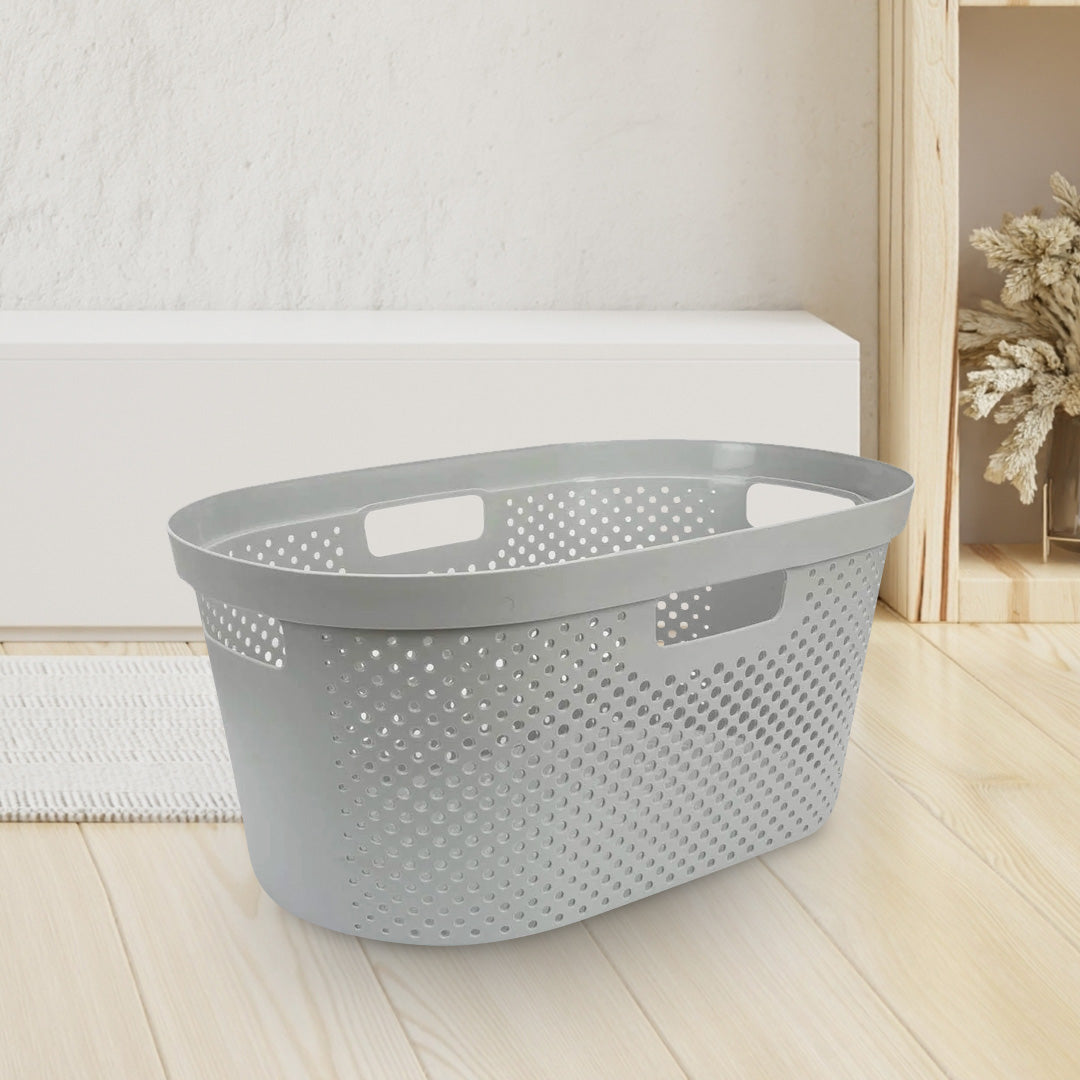 Nilkamal Oval Laundry Basket Grey