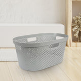 Oval 38 L Laundry Basket (Grey)