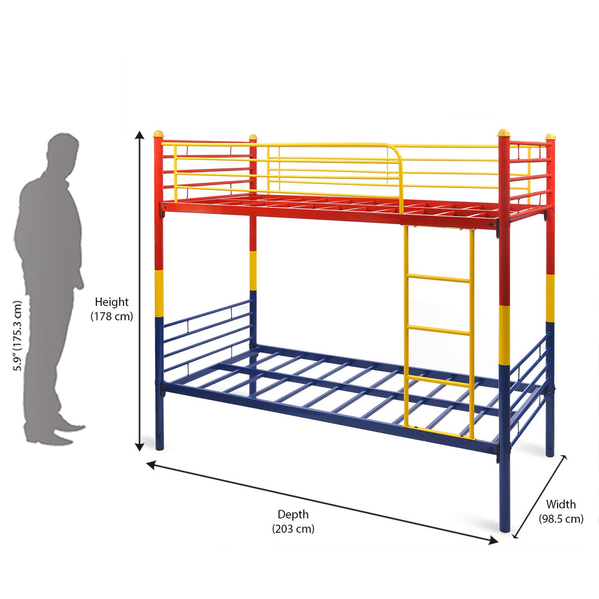 Nemo Metal Bunk Bed (Multicolor)