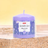 Lavender Lace Scented Wax Pillar Candle (7 cm, Purple)