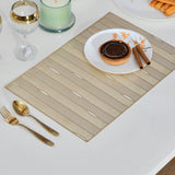 Nilkamal Abstract Design 45 x 30 cm PVC Table Placemat Set of 4 (Gold)