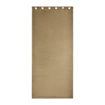 Visto Solid Blackout 7 Ft Polyester Door Curtains Set of 2 (Beige)