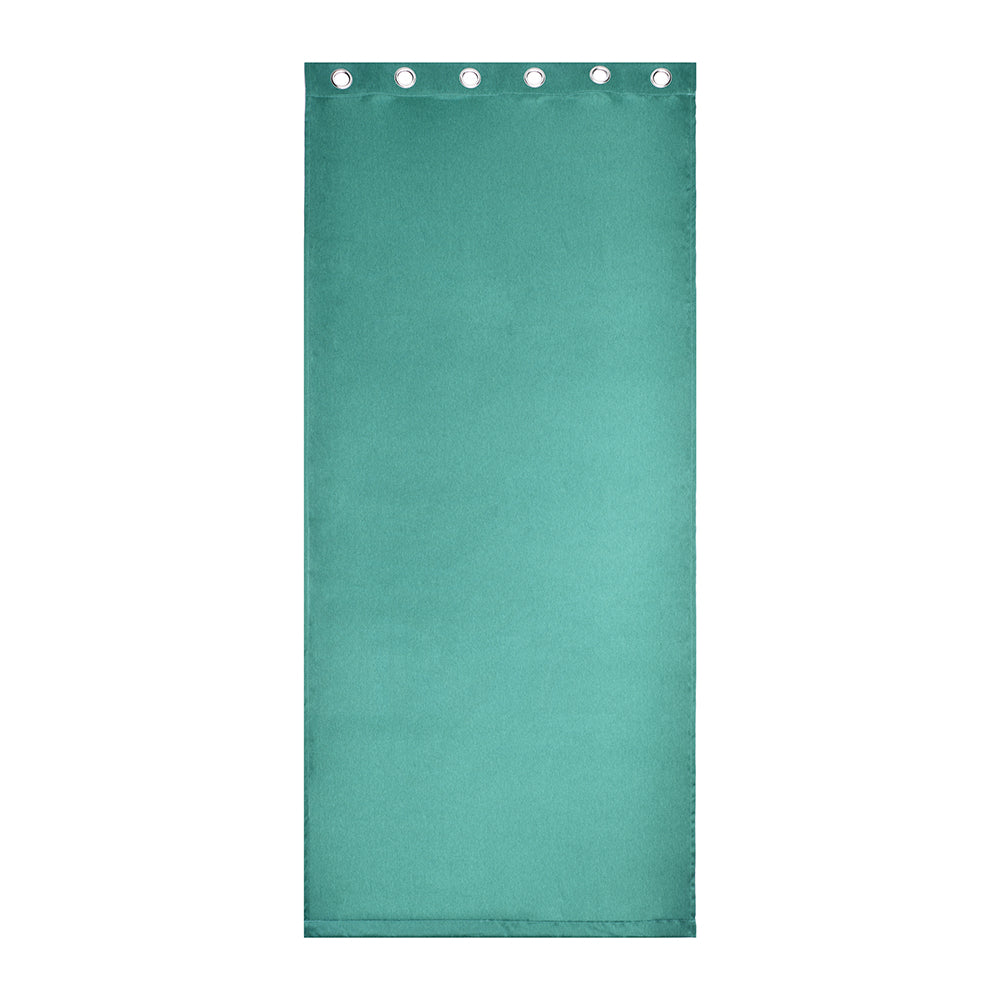 Visto Solid Blackout 9 Ft Polyester Long Door Curtains Set of 2 (Seagreen)