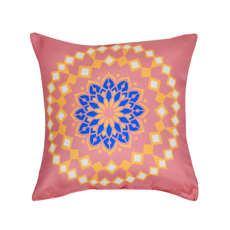 Ariel Mandala Craft Satin Fabric 12' x 12' Filled Cushion (Onion)