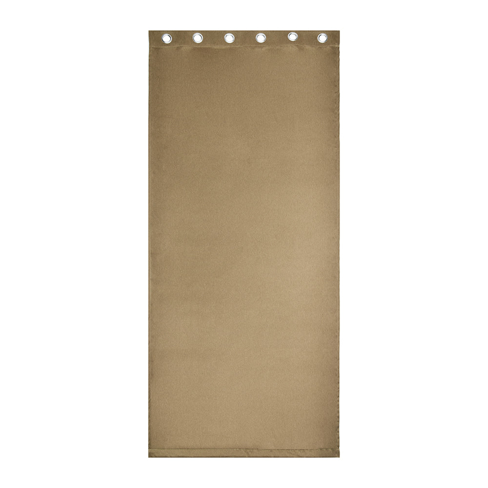 Visto Solid Blackout 9 Ft Polyester Long Door Curtains Set of 2 (Beige)