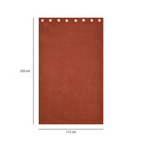 Grace Solids Opus 7 Ft Polyester Door Curtains Set Of 2 (Rust)