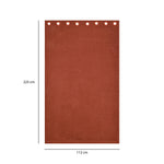 Grace Solids Opus 7 Ft Polyester Door Curtains Set Of 2 (Rust)