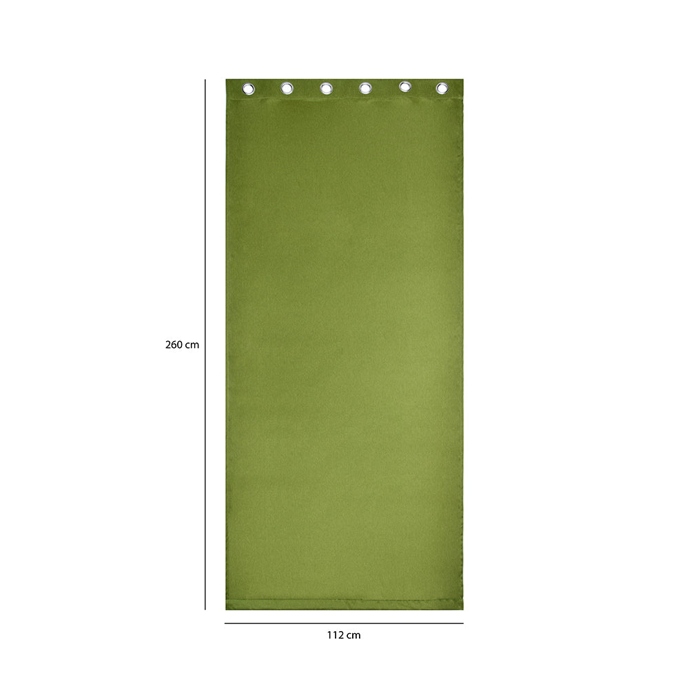 Visto Solid Blackout 9 Ft Polyester Long Door Curtains Set of 2 (Green)