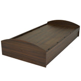 Addison Single Bed With Box Storage (Classic Walnut)