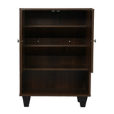 Astero Engineered Wood Shoe Cabinet (Walnut)