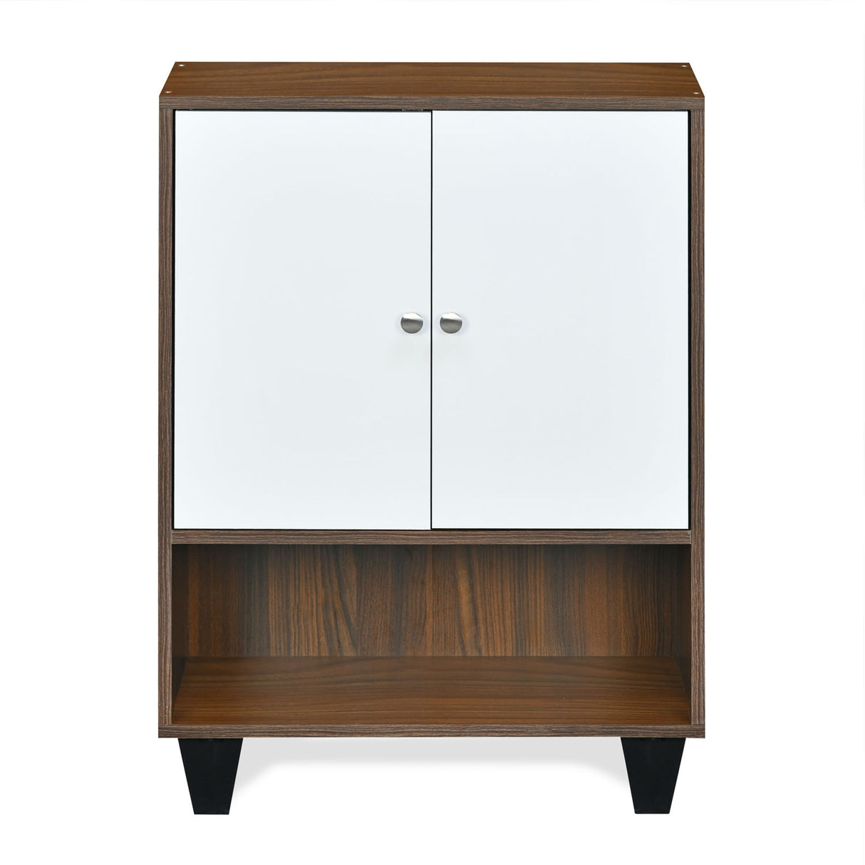 Astero Engineered Wood Shoe Cabinet (Walnut & White)