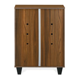 Astero Engineered Wood Shoe Cabinet (Walnut & White)