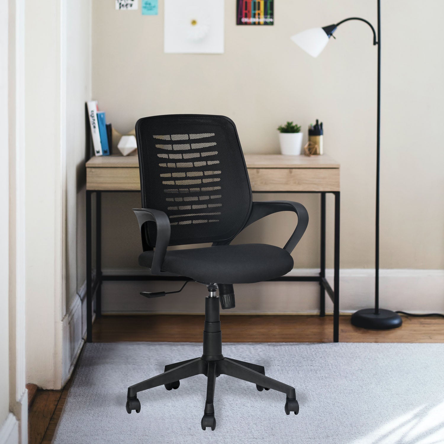 Astor Mid Back Mesh Office Chair (Black)