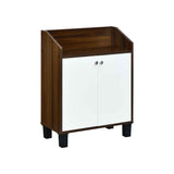 Aze Engineered Wood Shoe Cabinet (Walnut & White)