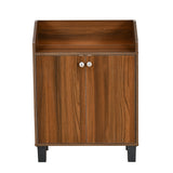 Aze Engineered Wood Shoe Cabinet (Classic Walnut)