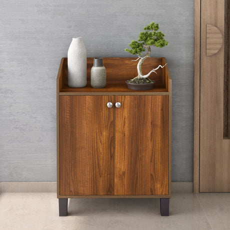 Aze Engineered Wood Shoe Cabinet (Classic Walnut)