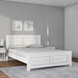 Anderson Solid Wood king Bed Without Storage (White)