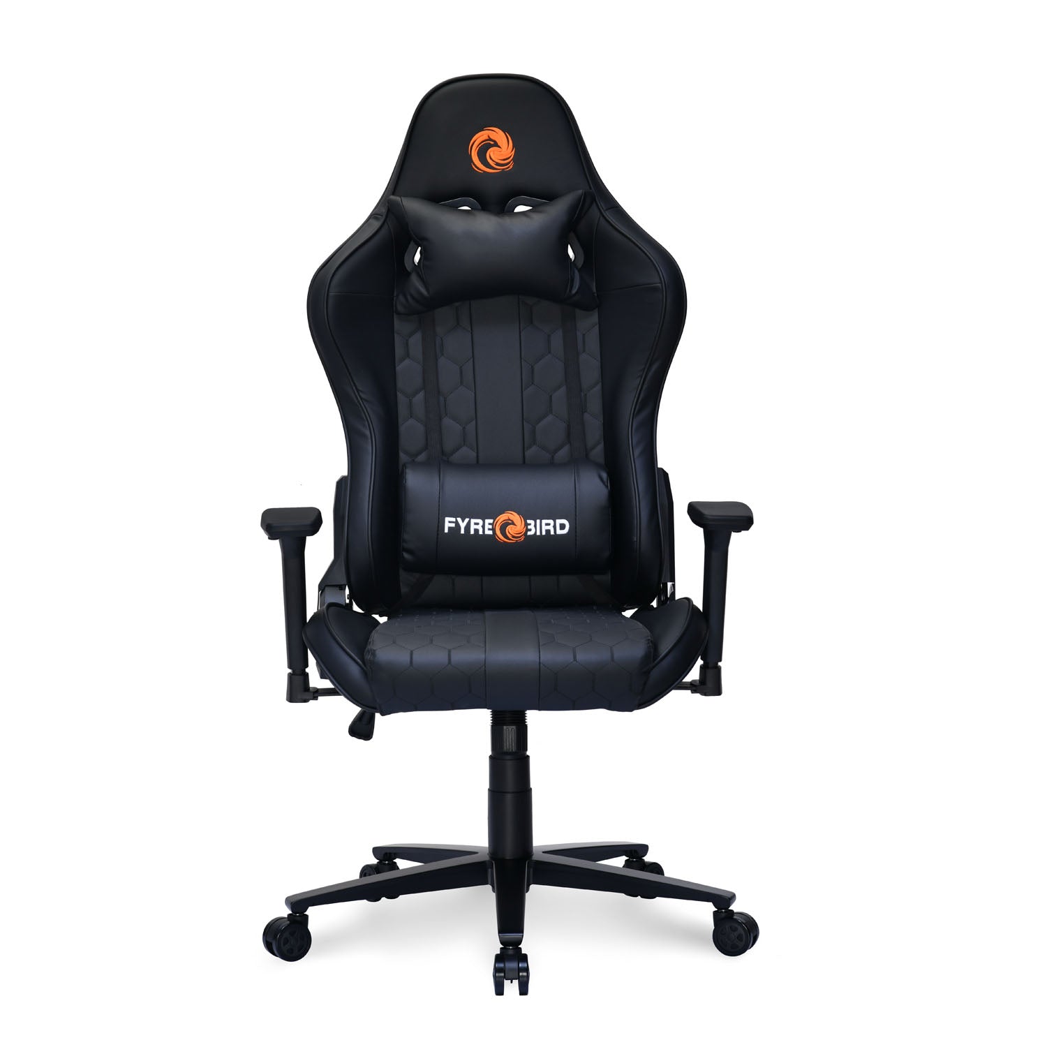 Canophy Leatherette Ergonomic Gaming Chair with Neck & Lumbar Pillow (Black)