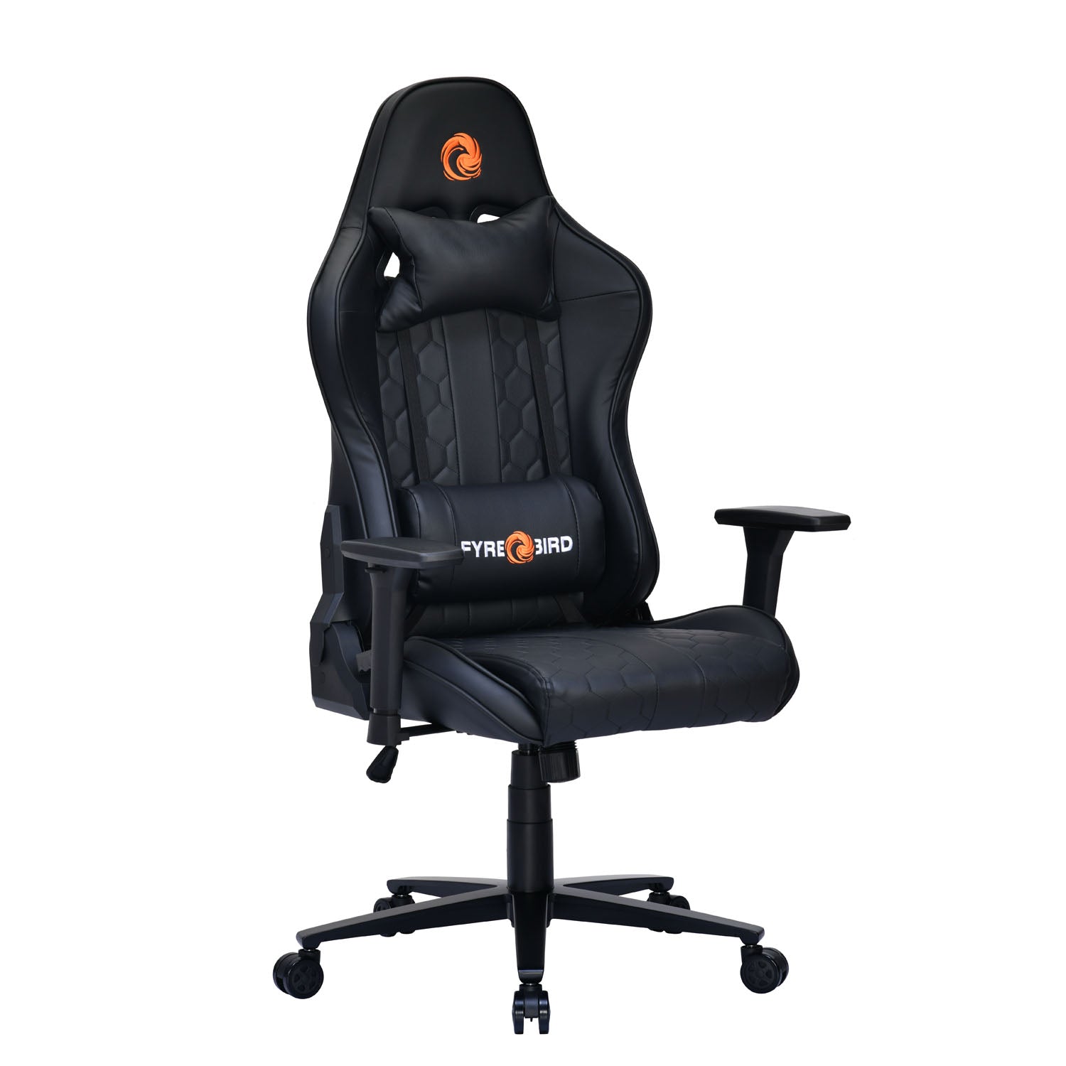 Canophy Leatherette Ergonomic Gaming Chair with Neck & Lumbar Pillow (Black)