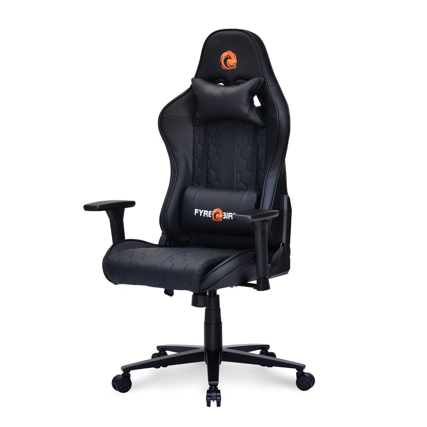 Canophy Leatherette Ergonomic Gaming Chair with Neck & Lumbar Pillow (Black)