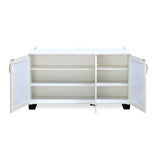 Caren Engineered Wood Medium Shoe Cabinet (White)