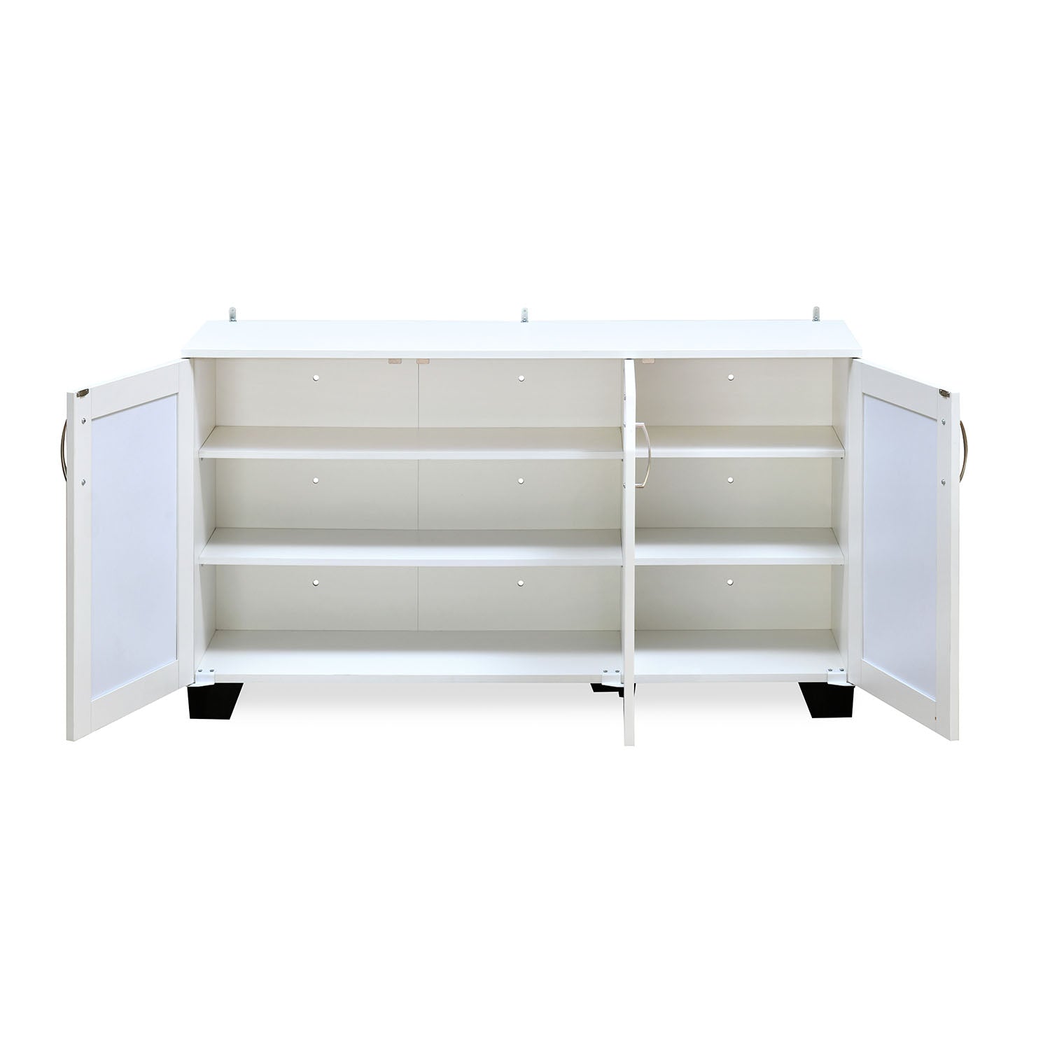 Caren Engineered Wood Medium Shoe Cabinet (White)