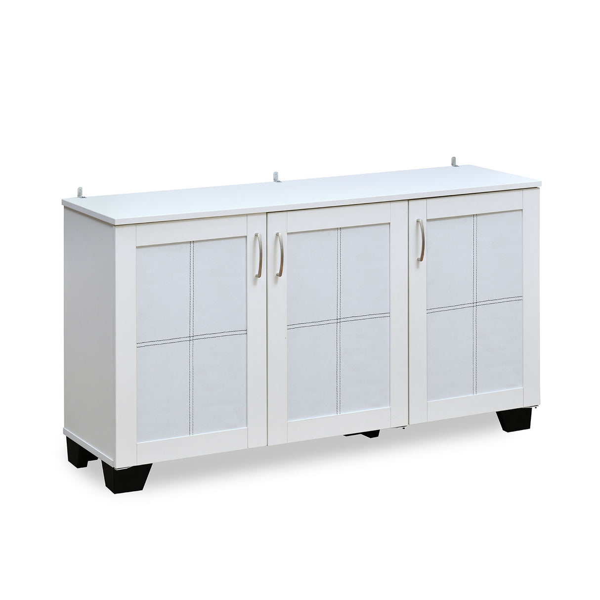 Caren Engineered Wood Medium Shoe Cabinet (White)