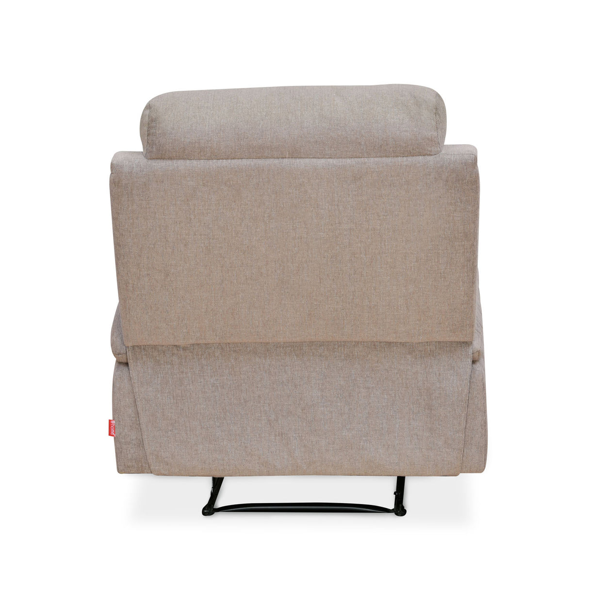 Comfy 1 Seater Fabric Manual Recliner with Cup Holder (Beige)