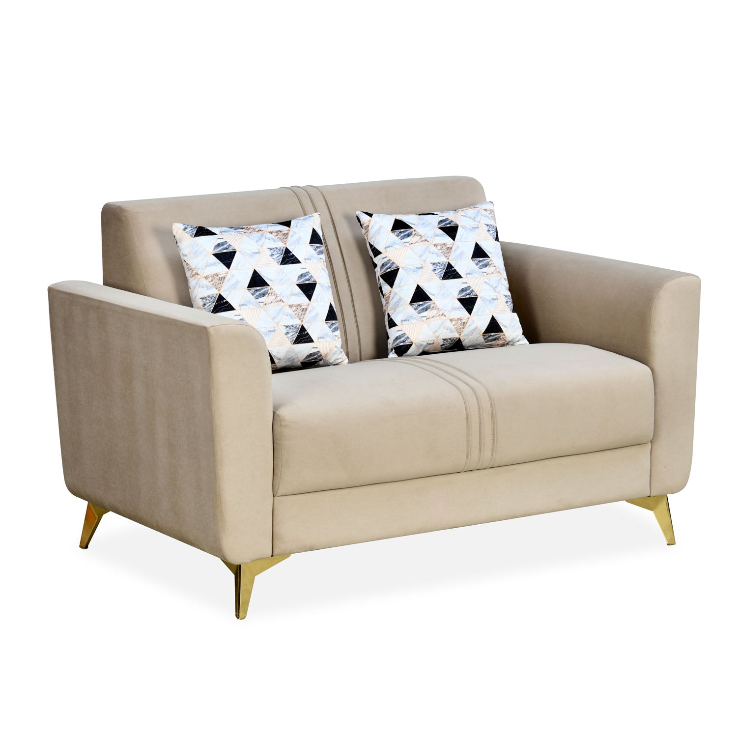 Cooper 2 Seater Fabric Sofa (Beige)