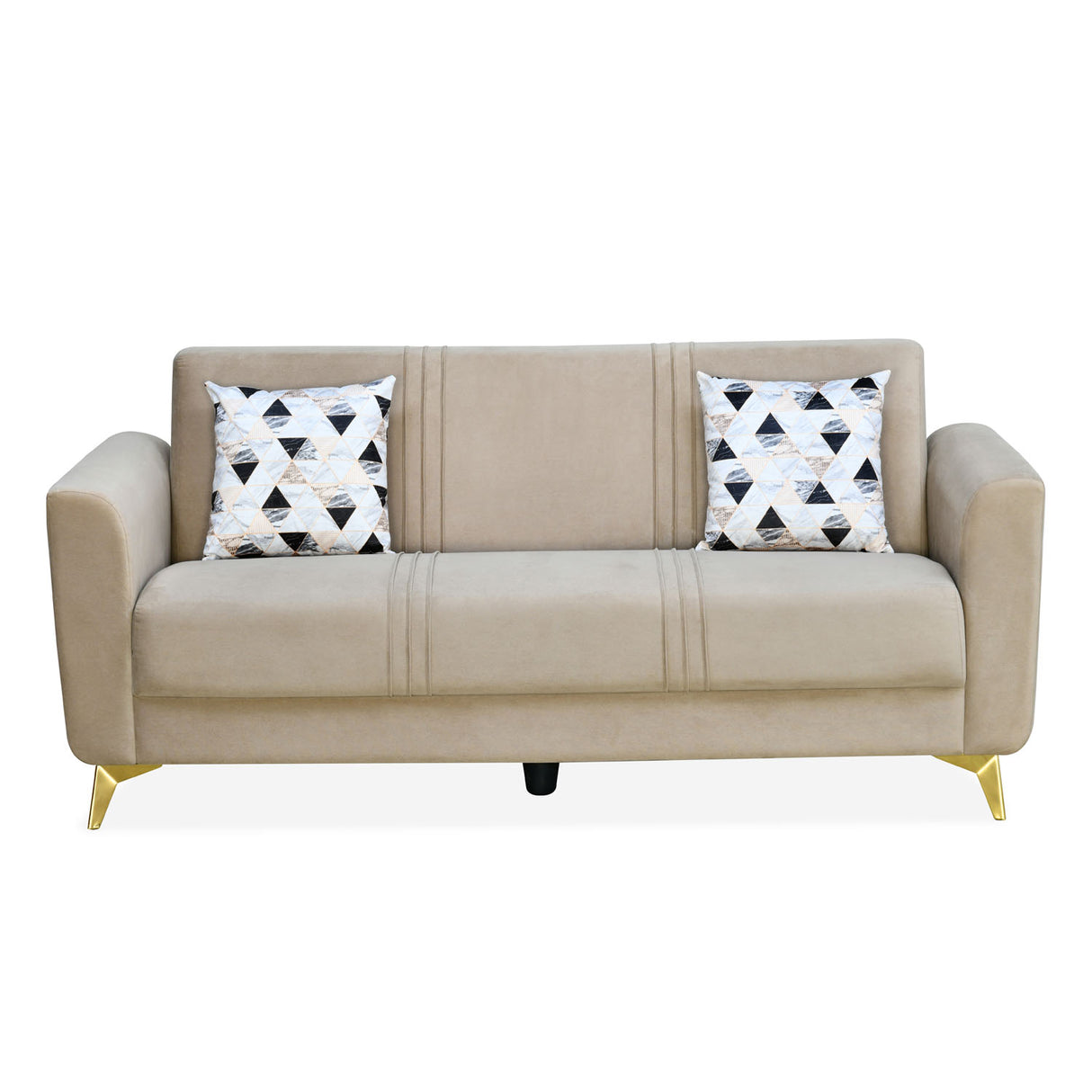 Cooper 3 Seater Fabric Sofa (Beige)