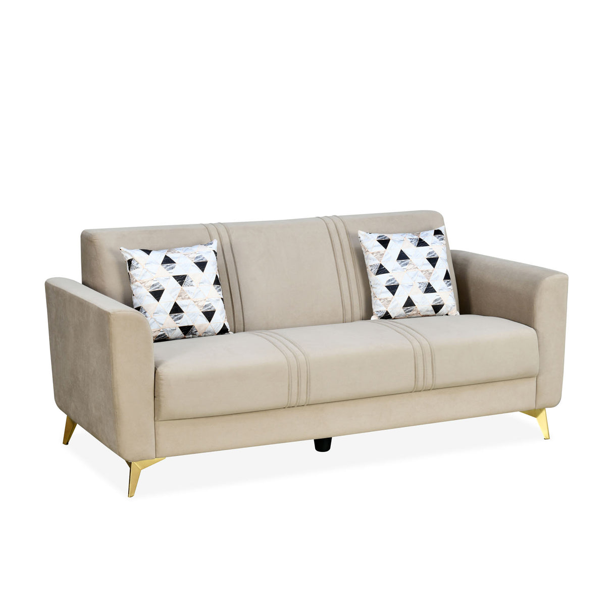 Cooper 3 Seater Fabric Sofa (Beige)