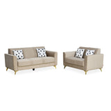 Cooper 3 Seater Fabric Sofa (Beige)